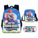 3 Piece Set Mochila Super Mario Bros.Wonder School Bags For Teenage kids Backpack Travel Backpack Student Bookbags cosplay bag - CLICK TIK