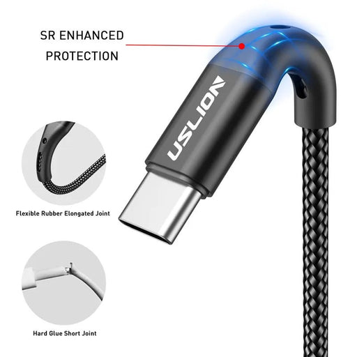 3A USB Type C Cable Wire For Samsung S10 S20 Xiaomi mi 11 Mobile Phone Fast Charging USB C Cable Type - C Charger Micro USB Cables - CLICK TIK