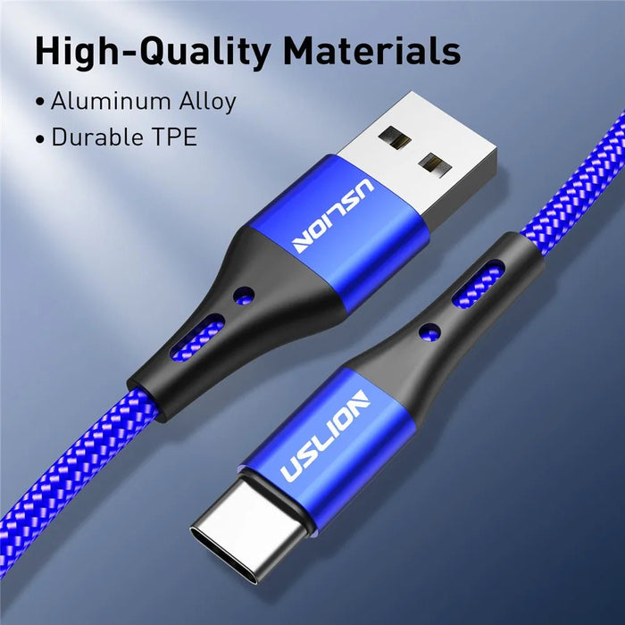 3A USB Type C Cable Wire For Samsung S10 S20 Xiaomi mi 11 Mobile Phone Fast Charging USB C Cable Type - C Charger Micro USB Cables - CLICK TIK