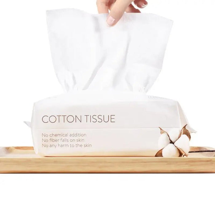 50/100pcs Disposable Facial Tissue Makeup Wipes Cotton Pads Cleansing Paper Face Towel - CLICK TIK