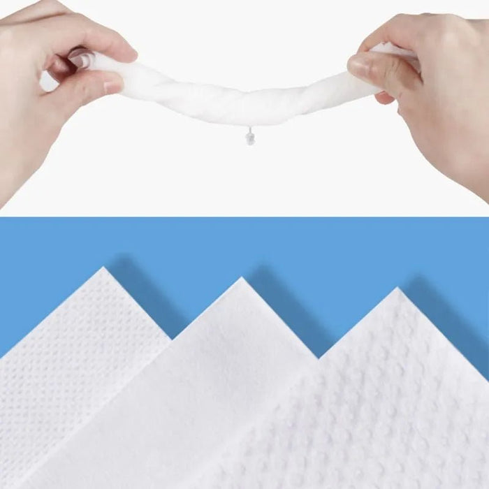 50/100pcs Disposable Facial Tissue Makeup Wipes Cotton Pads Cleansing Paper Face Towel - CLICK TIK