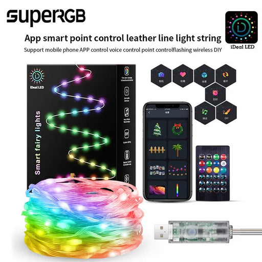 5M 10M 20M Fairy String Lights Dreamcolor USB LED String Lights Smart Christmas Lights DIY Picture Display Garland Decor - CLICK TIK