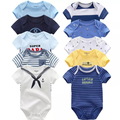 5Pcs High Quality Infant Jumpsuit Baby clothes Short sleeves Boys' Clothing Set Newborn bodysuits 2022 Summer Body Baby girls - CLICK TIK