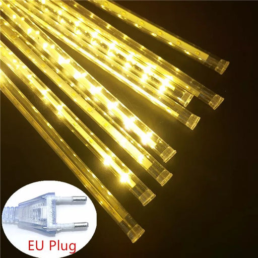 8 Tubes Meteor Shower Rain Led String Lights Street Garlands Christmas Tree Decorations for Outdoor New Year Fairy Garden Lights - CLICK TIK
