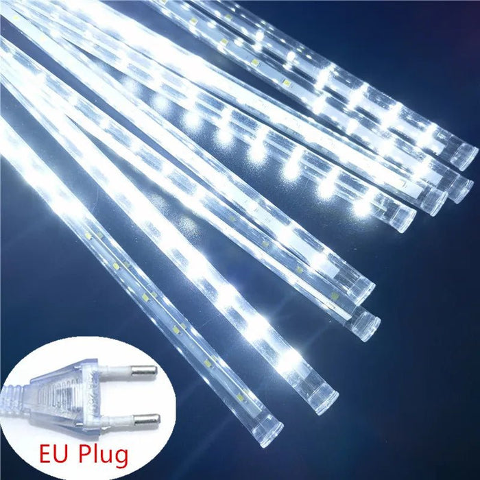 8 Tubes Meteor Shower Rain Led String Lights Street Garlands Christmas Tree Decorations for Outdoor New Year Fairy Garden Lights - CLICK TIK