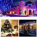 8 Tubes Meteor Shower Rain Led String Lights Street Garlands Christmas Tree Decorations for Outdoor New Year Fairy Garden Lights - CLICK TIK