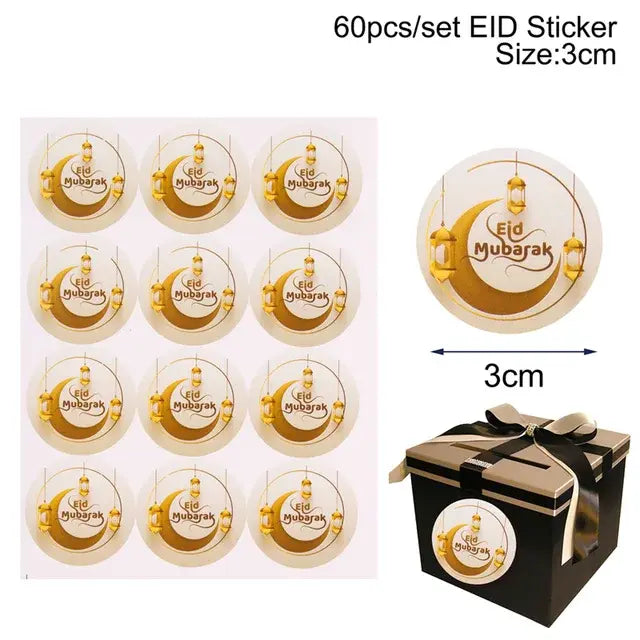 Eid Mubarak Plates Banner Balloon Tableware Ramadan Decoration 2024 Ramadan Kareem Islamic Muslim Party Decor Eid Al Adha Gifts - CLICK TIK