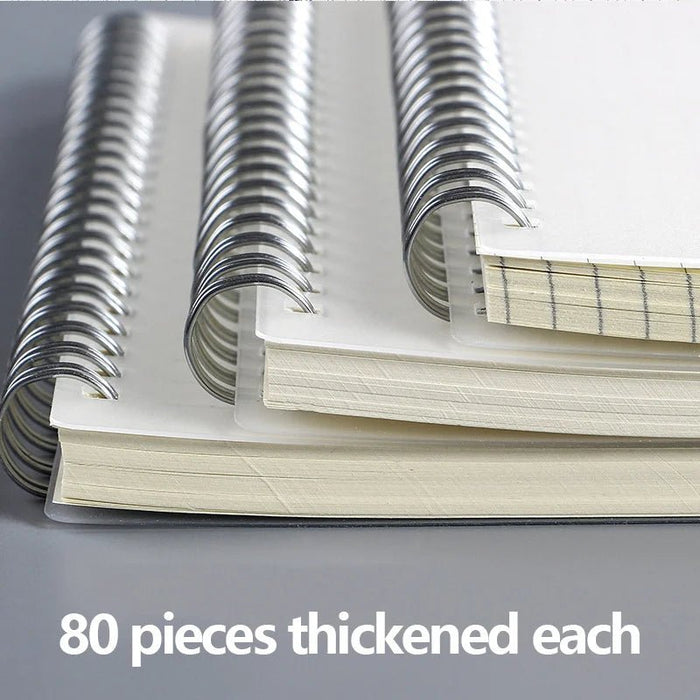 A5 A6 B5 Spiral Book Coil Notebook Lined DOT Blank Grid Paper Journal Diary Sketchbook School Stationery Supplies - CLICK TIK