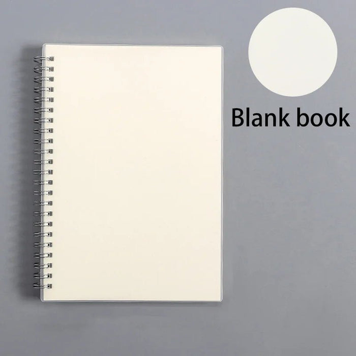 A5 A6 B5 Spiral Book Coil Notebook Lined DOT Blank Grid Paper Journal Diary Sketchbook School Stationery Supplies - CLICK TIK