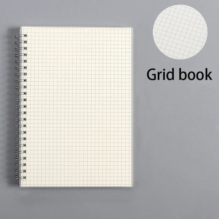 A5 A6 B5 Spiral Book Coil Notebook Lined DOT Blank Grid Paper Journal Diary Sketchbook School Stationery Supplies - CLICK TIK