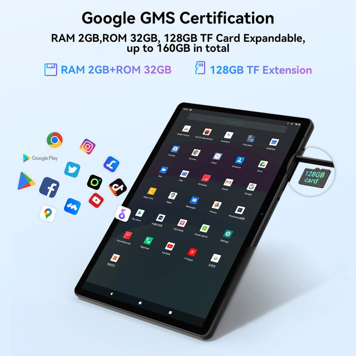 Adreamer LeoPad10 10.1 inch Tablet Android 11 2GB RAM 32GB ROM 1280x800 IPS Quad Core 6000mAh Wifi Bluetooth Type - C Cheap Tablet - CLICK TIK