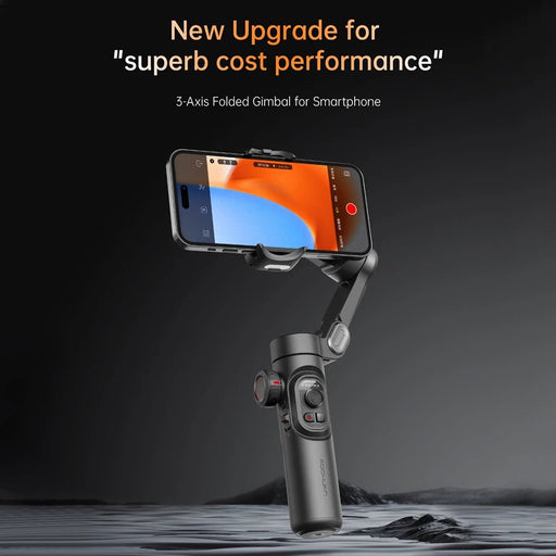 AOCHUAN 3 - Axis Handheld Gimbal Stabilizer for Smartphone with Fill Light for iPhone Android Face Tracking Tiktok Vlog Smart XE - CLICK TIK