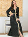 Arab Women's Bronzing Dubai Tourism Dress Fashion Printed Loose Long Sleeves Party Dress Dress - CLICK TIK