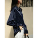 Autumn Silk Professional Cold Style Satin White Shirt - CLICK TIK
