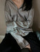 Autumn Silk Professional Cold Style Satin White Shirt - CLICK TIK