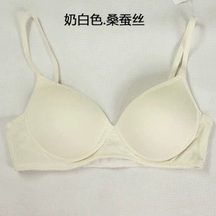 Beautiful Back Silk Girly Simplicity Solid Color Wireless Bra - CLICK TIK