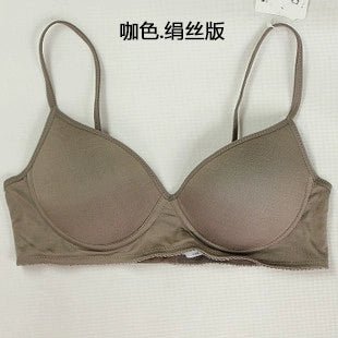 Beautiful Back Silk Girly Simplicity Solid Color Wireless Bra - CLICK TIK