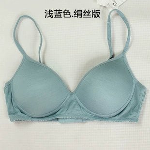 Beautiful Back Silk Girly Simplicity Solid Color Wireless Bra - CLICK TIK