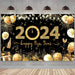 Black Gold New Year Backdrop Banner 2024 - CLICK TIK