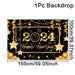 Black Gold New Year Backdrop Banner 2024 - CLICK TIK