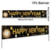 Black Gold New Year Backdrop Banner 2024 - CLICK TIK