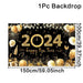 Black Gold New Year Backdrop Banner 2024 - CLICK TIK