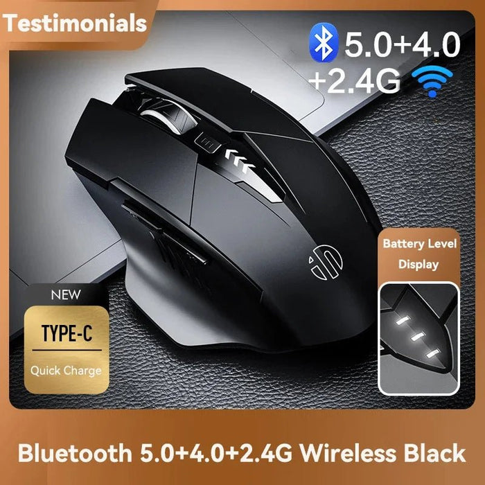 Bluetooth Compatible Mouse Rechargeable 2.4G INPHIC Wireless Mouse Office Mute Support PC Laptop Tablet Smartphone Universal - CLICK TIK