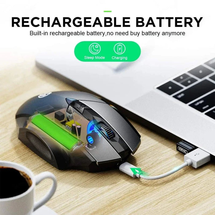 Bluetooth Compatible Mouse Rechargeable 2.4G INPHIC Wireless Mouse Office Mute Support PC Laptop Tablet Smartphone Universal - CLICK TIK