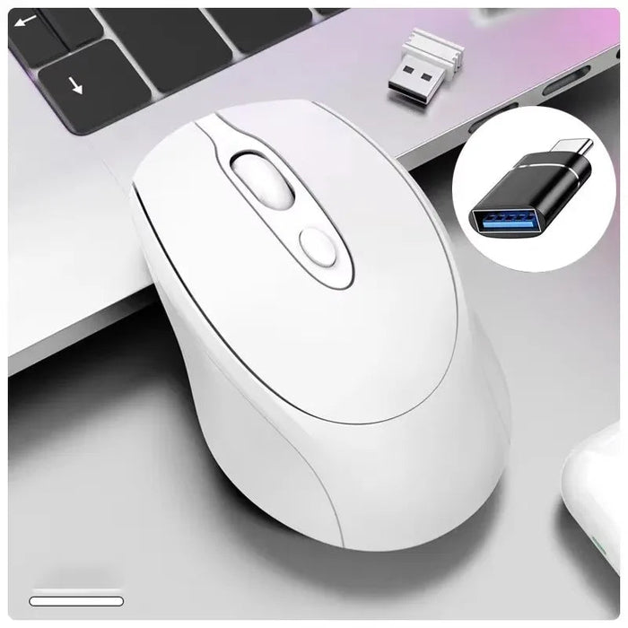 Bluetooth - Compatible Wireless Mouse 2.4G Rechargeable Wireless Computer Mouse USB Silent Gamer Mice For PC Laptop Macbook Tablet - CLICK TIK