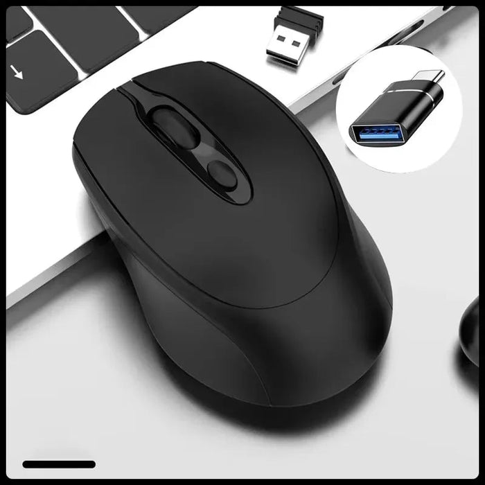 Bluetooth - Compatible Wireless Mouse 2.4G Rechargeable Wireless Computer Mouse USB Silent Gamer Mice For PC Laptop Macbook Tablet - CLICK TIK