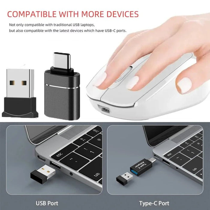 Bluetooth - Compatible Wireless Mouse 2.4G Rechargeable Wireless Computer Mouse USB Silent Gamer Mice For PC Laptop Macbook Tablet - CLICK TIK