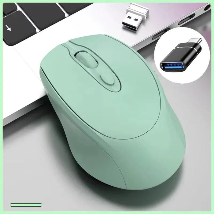 Bluetooth - Compatible Wireless Mouse 2.4G Rechargeable Wireless Computer Mouse USB Silent Gamer Mice For PC Laptop Macbook Tablet - CLICK TIK
