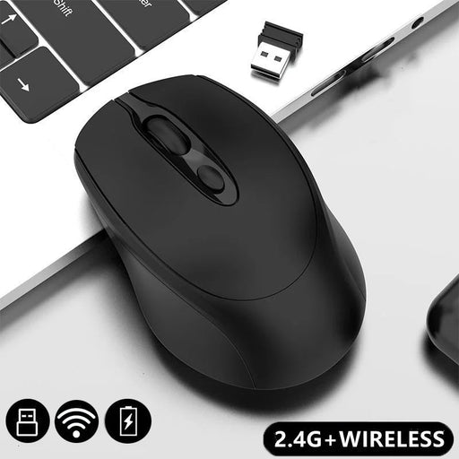 Bluetooth - Compatible Wireless Mouse 2.4G Rechargeable Wireless Computer Mouse USB Silent Gamer Mice For PC Laptop Macbook Tablet - CLICK TIK