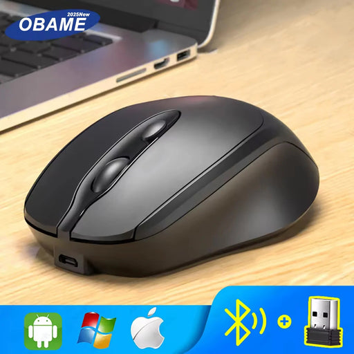 Bluetooth - Compatible Wireless Mouse 2.4G USB Wireless Computer Mouse Rechargeable Silent Mice For PC Laptop Macbook Tablet - CLICK TIK