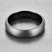 Brushed Silver and Black Tungsten Ring - CLICK TIK