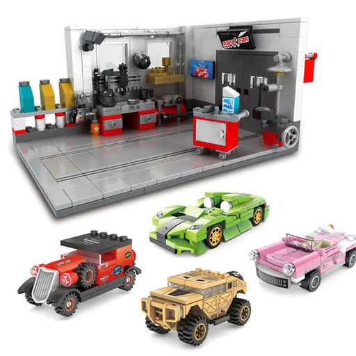 Building Block Garage Car Toys - CLICK TIK