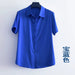 Chen Shu Same Style as Stars Royal Blue Shirts Women's Long - Sleeved Silk Stretch Satin Professional Shirt Mulberry Silk All - Matching OL - CLICK TIK