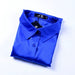 Chen Shu Same Style as Stars Royal Blue Shirts Women's Long - Sleeved Silk Stretch Satin Professional Shirt Mulberry Silk All - Matching OL - CLICK TIK