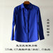 Chen Shu Same Style as Stars Royal Blue Shirts Women's Long - Sleeved Silk Stretch Satin Professional Shirt Mulberry Silk All - Matching OL - CLICK TIK