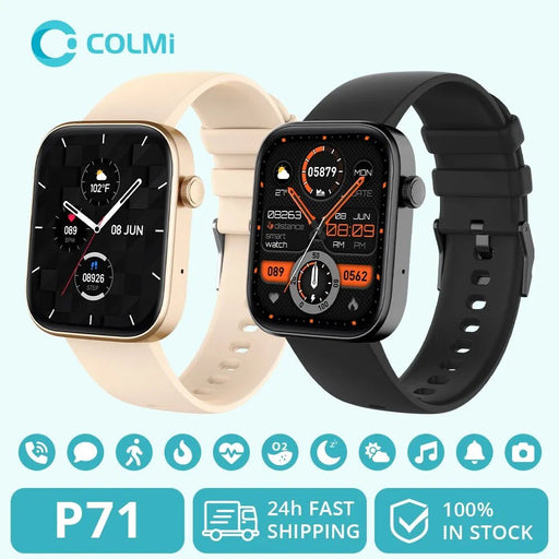 COLMI P71 Voice Calling Smartwatch Men Health Monitoring IP68 Waterproof Smart Notifications Voice Assistant Smart Watch Women - CLICK TIK