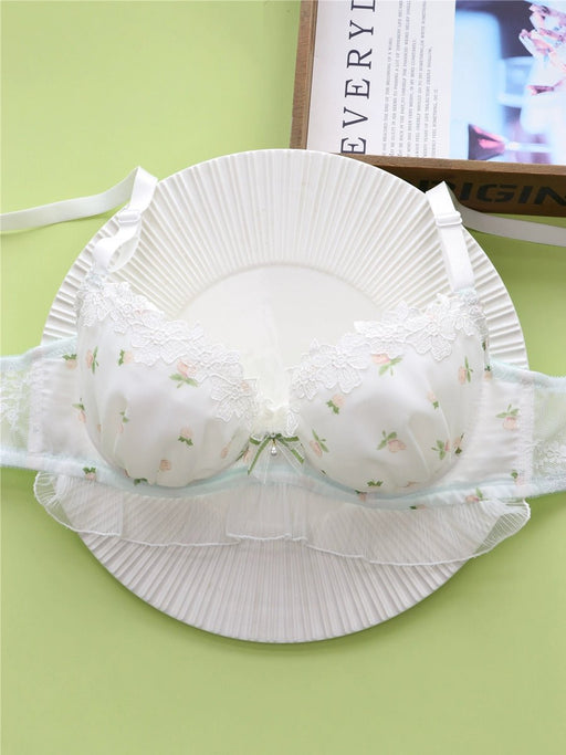 Cute Suit White Push - up Student Girl Underwear - CLICK TIK