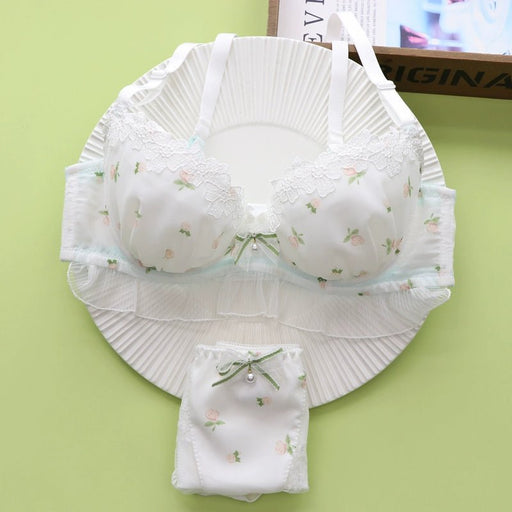 Cute Suit White Push - up Student Girl Underwear - CLICK TIK
