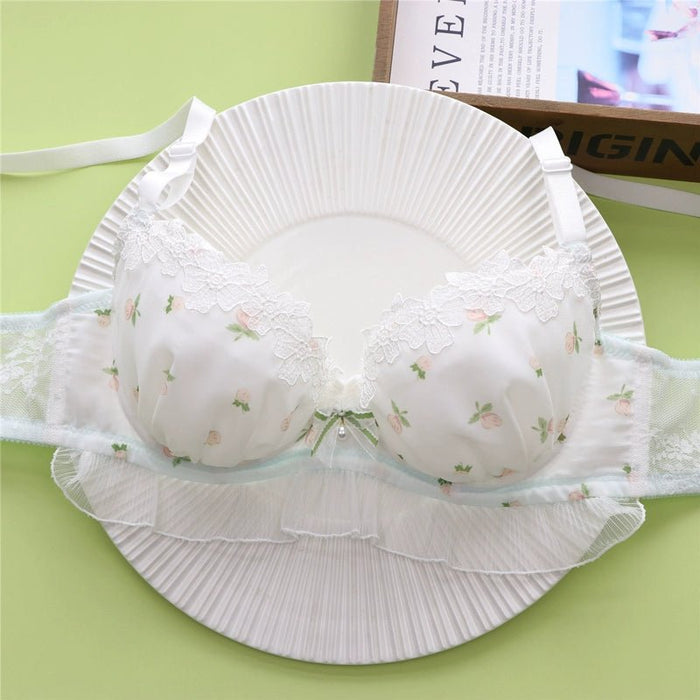 Cute Suit White Push - up Student Girl Underwear - CLICK TIK