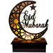 Decoration Ramadan Mubarak 2024 Eid Festival Party Supplies LED light Decorations Handicrafts Small Wooden Star Moon Child Box - CLICK TIK