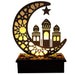 Decoration Ramadan Mubarak 2024 Eid Festival Party Supplies LED light Decorations Handicrafts Small Wooden Star Moon Child Box - CLICK TIK