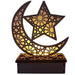 Decoration Ramadan Mubarak 2024 Eid Festival Party Supplies LED light Decorations Handicrafts Small Wooden Star Moon Child Box - CLICK TIK