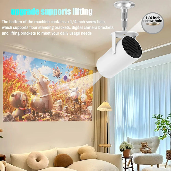 DITONG Projector Hy300plus 4K Android 11 Dual Wifi6 250 ANSI Allwinner H713 BT5.0 1280*720 electronic focus Home Cinema Projetor - CLICK TIK