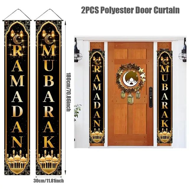 Eid Mubarak Door Banner Ramadan Decoration 2024 for Home Mubarak Ramadan Kareem Islamic Muslim Party Decor Eid Al Adha Gifts - CLICK TIK