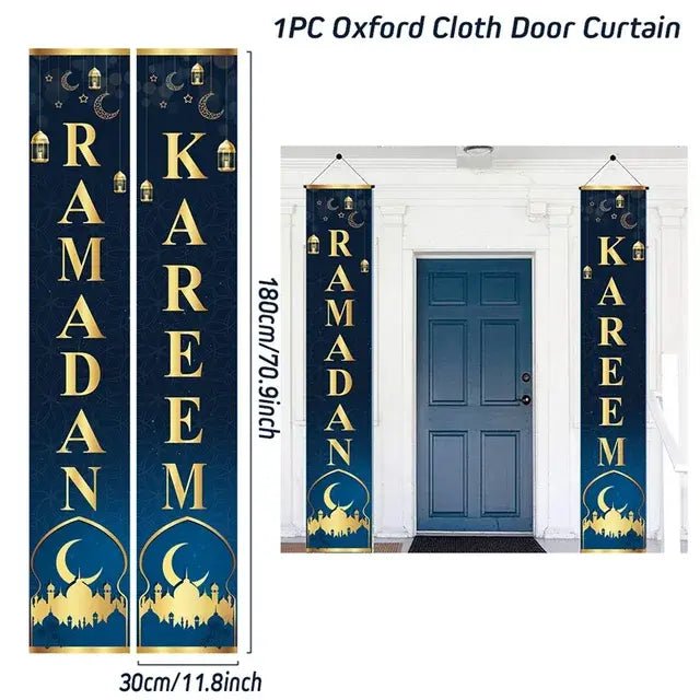 Eid Mubarak Door Banner Ramadan Decoration 2024 for Home Mubarak Ramadan Kareem Islamic Muslim Party Decor Eid Al Adha Gifts - CLICK TIK