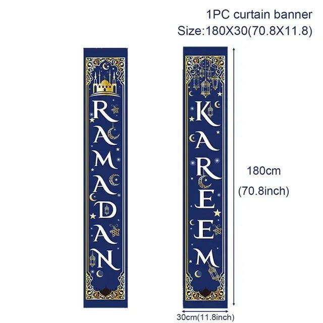 Eid Mubarak Door Banner Ramadan Decoration 2024 for Home Mubarak Ramadan Kareem Islamic Muslim Party Decor Eid Al Adha Gifts - CLICK TIK